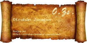 Otrobán Zsombor névjegykártya